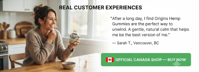 Official Canada shop button for Origins Hemp Gummies